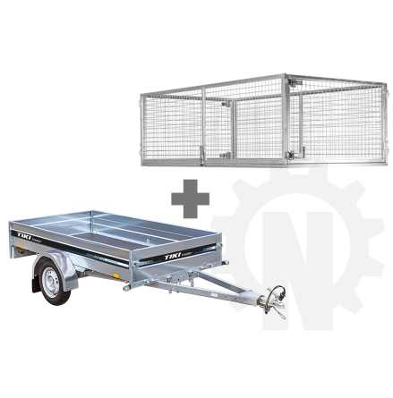 TIKI CS250-R - obromsad slpvagn - Totalvikt 600/750kg  - Med galler